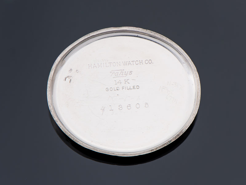 Hamilton Oval White Gold Filled Inner Watch Case Back