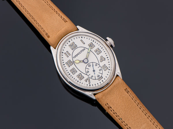 Hamilton Oval White Gold Filled Watch