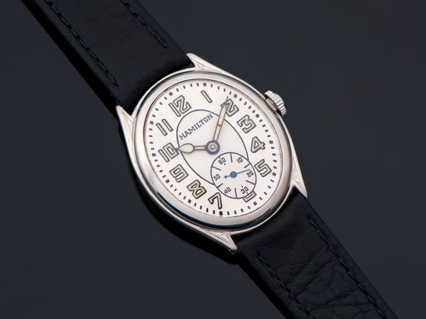 Hamilton Oval White Gold Filled Watch