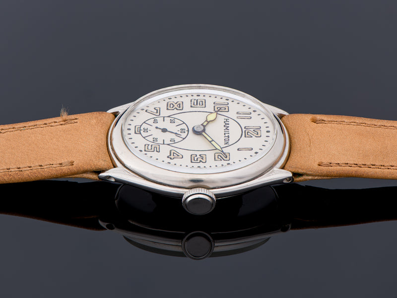 Hamilton Oval White Gold Filled Watch