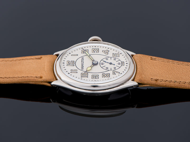 Hamilton Oval White Gold Filled Watch