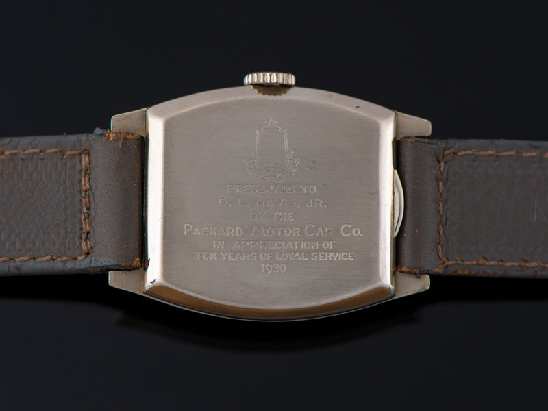 Hamilton Packard Award Langley 14K White Gold Watch Case Back