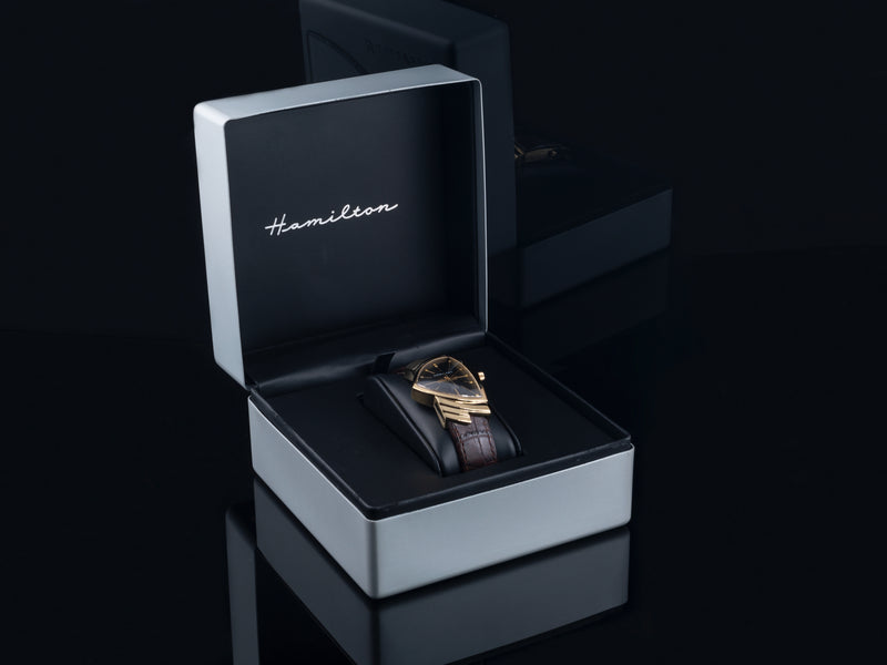 Hamilton Reissue Limited Edition 50th Anniversary Ventura Watch Inner Box Open