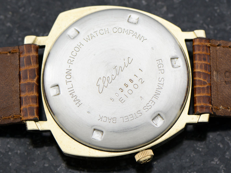 Hamilton-Ricoh 555E Engine Turned Watch Case Back