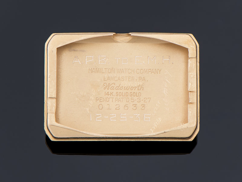 Hamilton Seneca 14K Solid Gold Inner Watch Case Back
