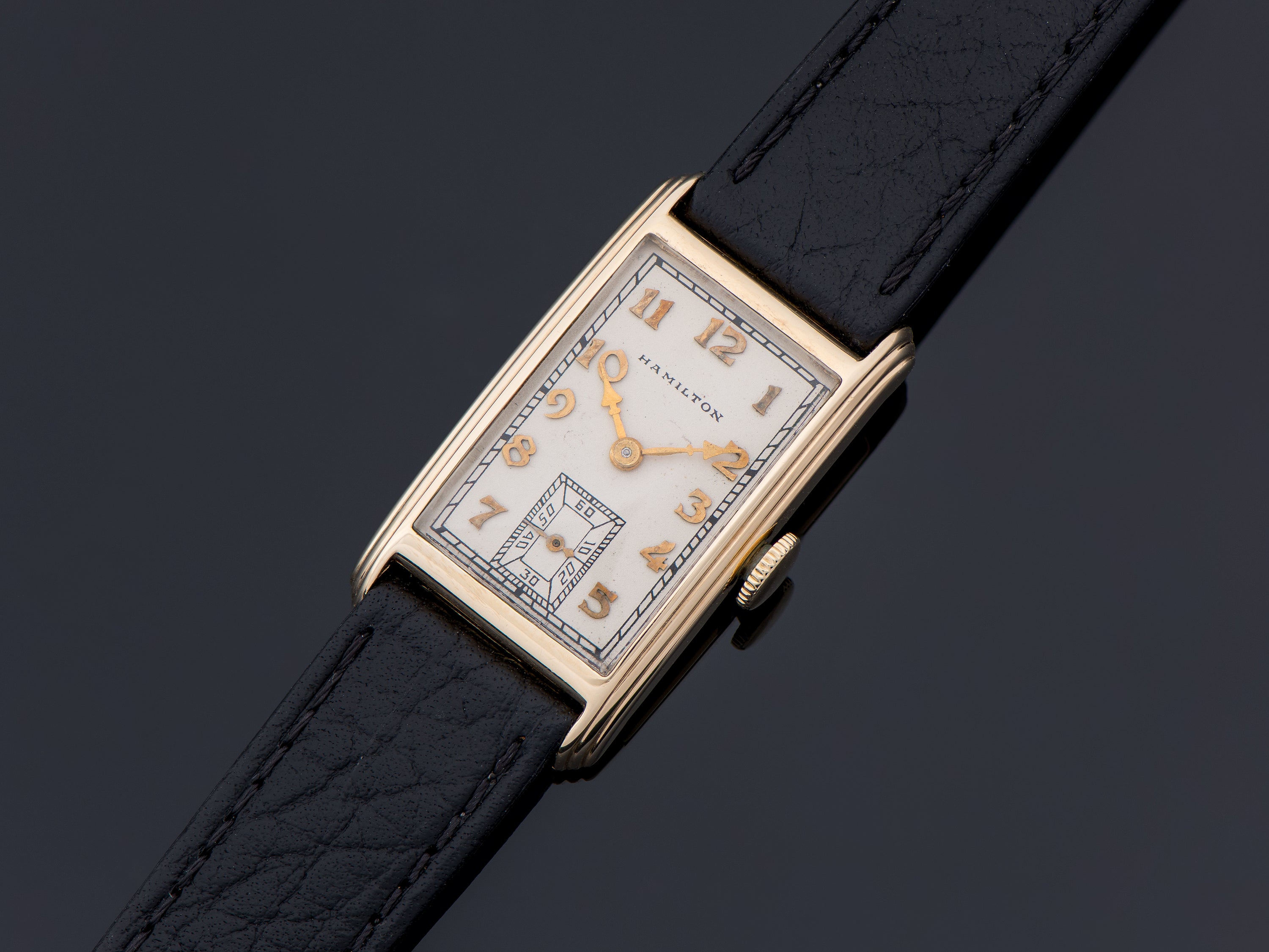 【1445】Hamilton 紳士用腕時計 Hamilton Seneca 14K Solid Gold Watch