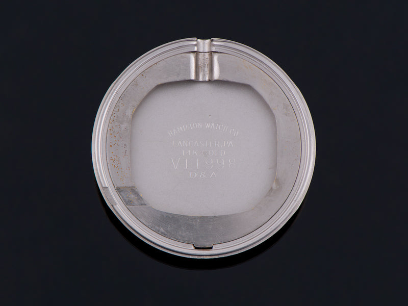Hamilton Sir Echo 14K White Gold Inner Watch Case Back