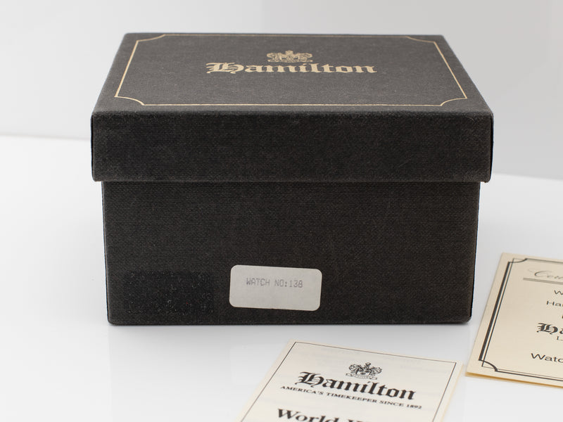 Hamilton Spur 18K Solid Gold Limited Edition Reissue Watch NOS Original Outer Box Numbered 138