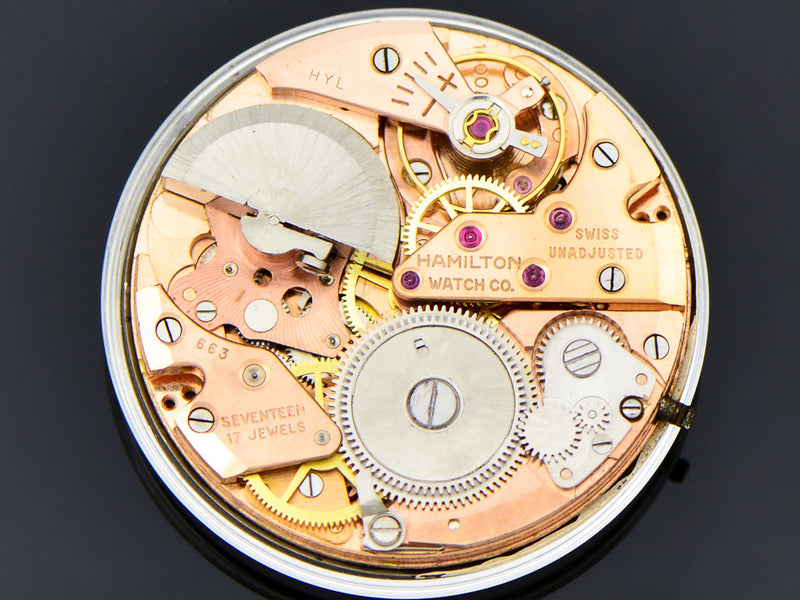 Hamilton T-403 "Shark" White Gold Filled Thin-O-Matic Watch 663 Movement