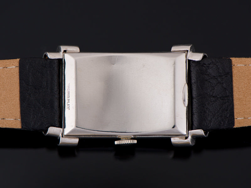 Hamilton Top Hat Private Label Platinum Diamond Dial Watch Case Back