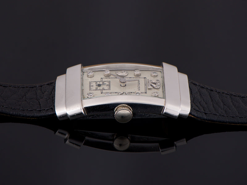 Hamilton Top Hat Private Label Platinum Diamond Dial Watch