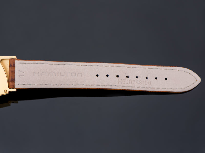Hamilton Ventura Reissue Gold Tone (PVD Finish) H243010 Original Watch Strap Back