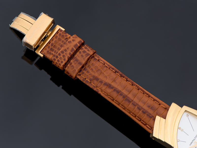 Hamilton Ventura Reissue Gold Tone (PVD Finish) H243010 Original Watch Strap with Original Clasp