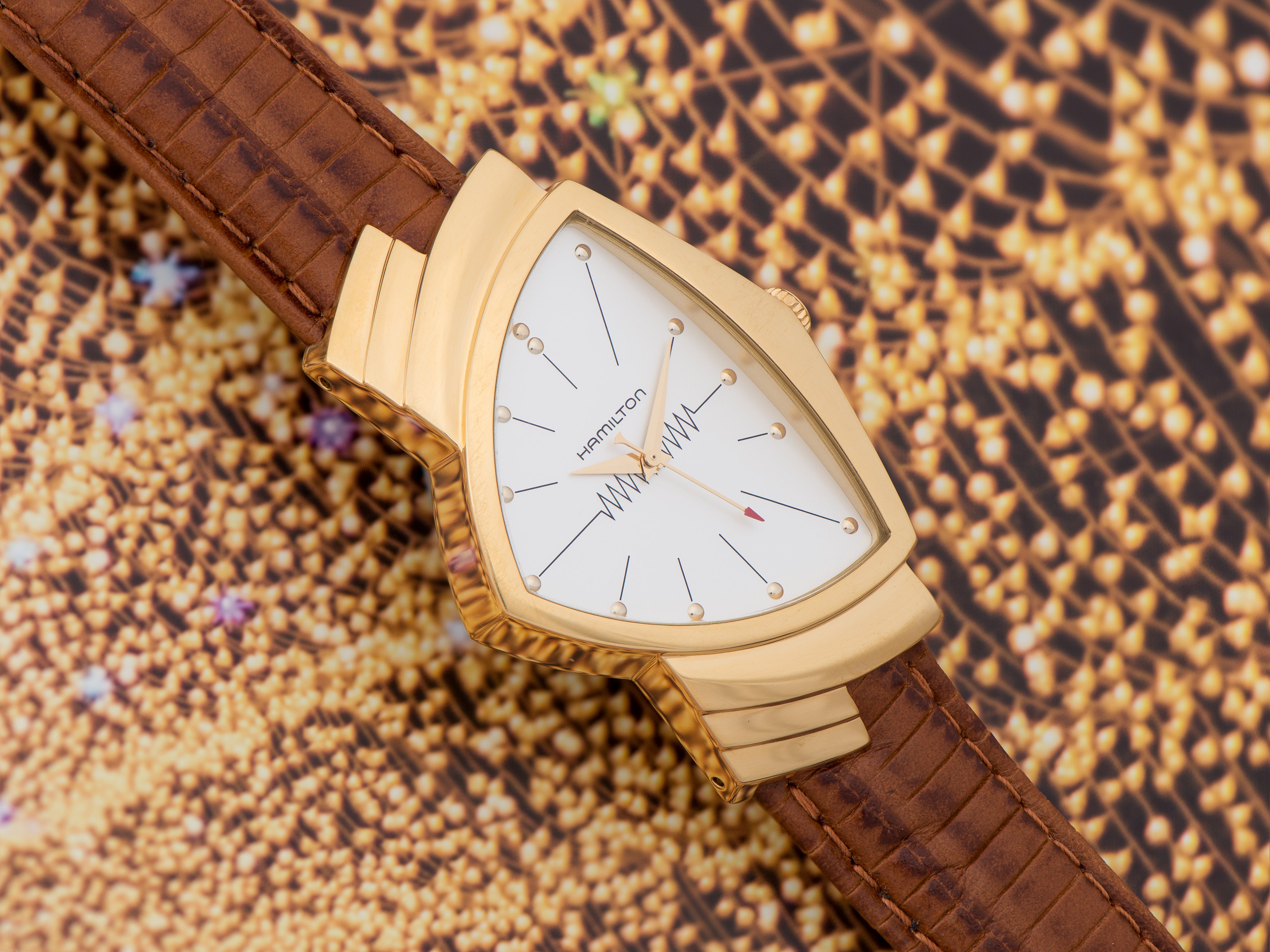 Re Issue Watch Hamilton Ventura Reissue Gold Tone (PVD Finish) Watch H243010