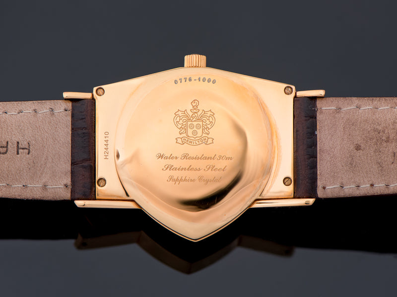 Hamilton Ventura Reissue Limited 50th Anniversary Edition Watch Rose Gold H244210 #776/1000 Case Back