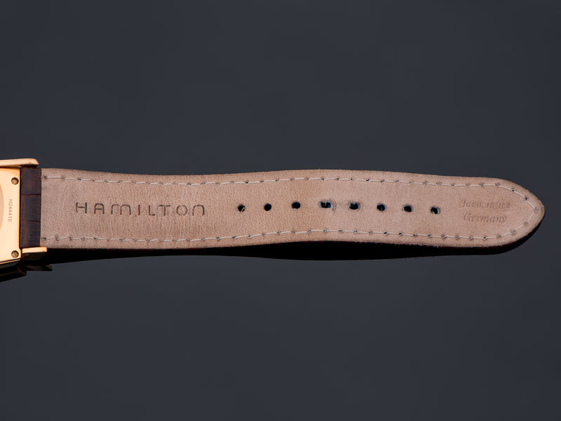 Hamilton Ventura Reissue Limited 50th Anniversary Edition Watch Rose Gold H244210 #776/1000 Original Watch Strap Signed