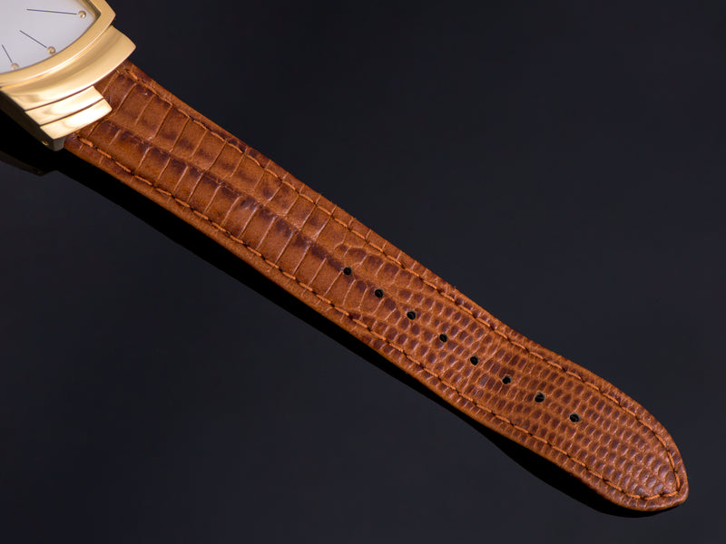 Original Hamilton Marked Brown Lizard Grain Leather Strap
