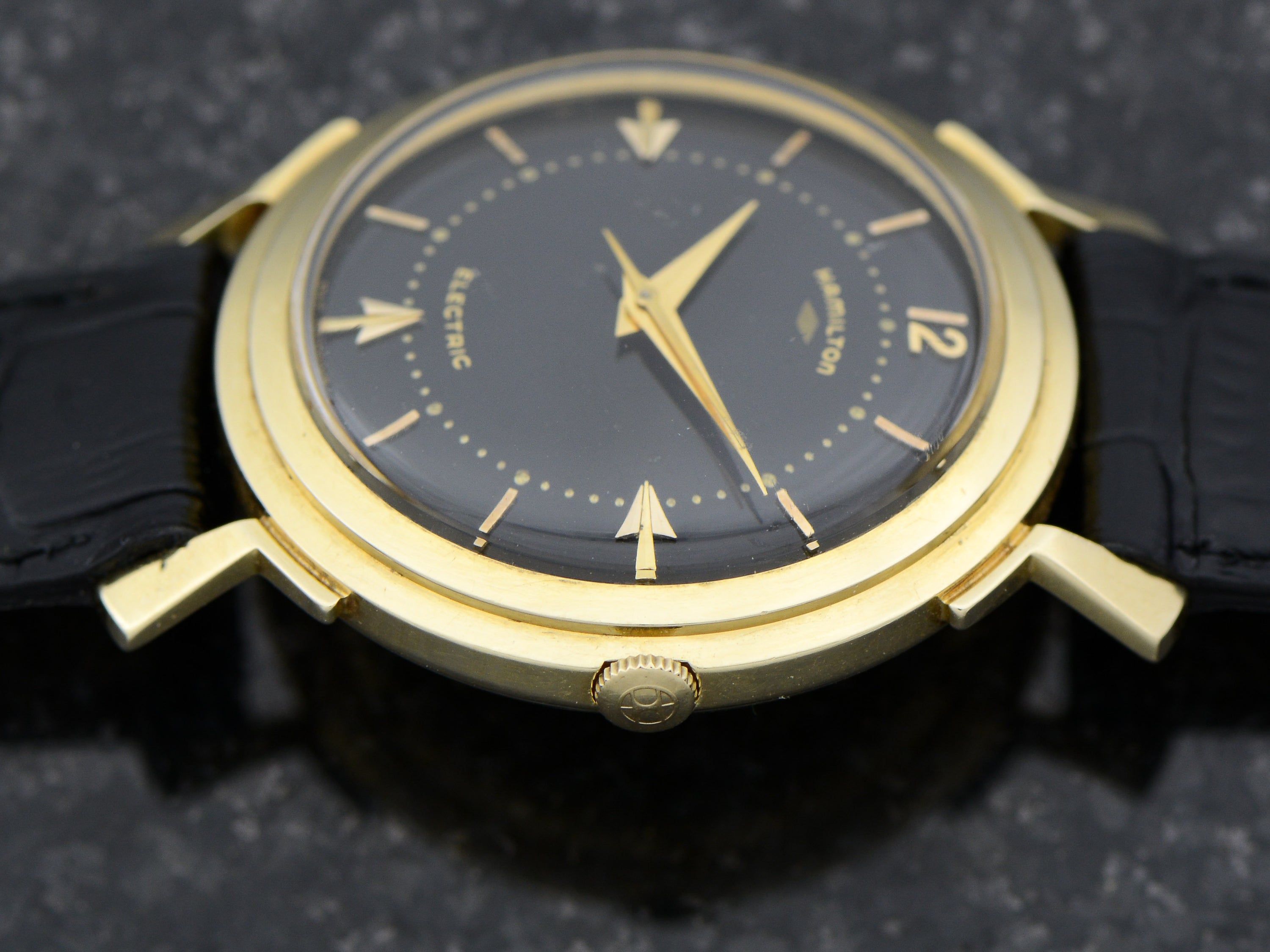 Hamilton Watch | Hamilton Electric 14K Van Horn Black Dial