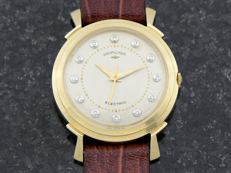 Hamilton Electric 14K Diamond Dial Van Horn Vintage Watch