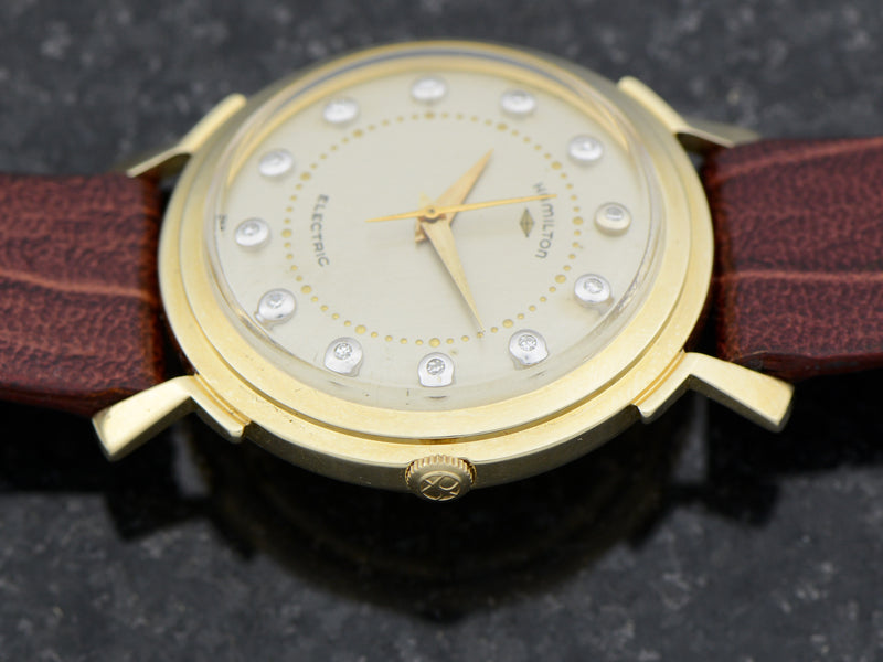 Hamilton Electric 14K Diamond Dial Van Horn Vintage Watch