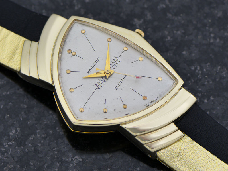 Hamilton Electric 14K Silver Dial Ventura Watch