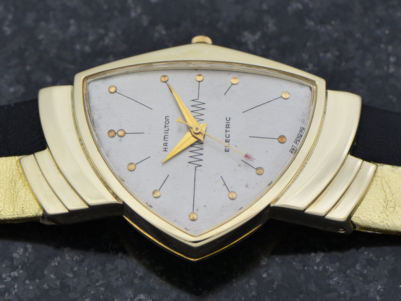 Hamilton Electric 14K Silver Dial Ventura Watch