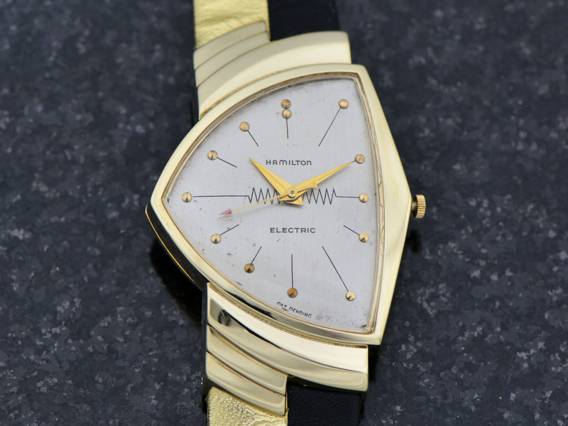 Hamilton Electric 14K Silver Dial Ventura Watch