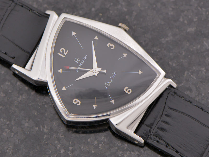 Hamilton Electric Custom Rhodium Black Pacer Ventage Watch