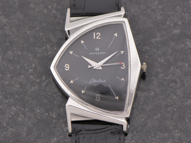 Hamilton Electric Custom Rhodium Black Pacer Ventage Watch