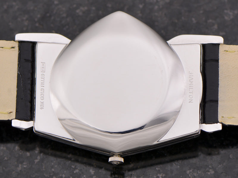 Hamilton Electric Custom Rhodium Black Pacer Ventage Watch Case Back
