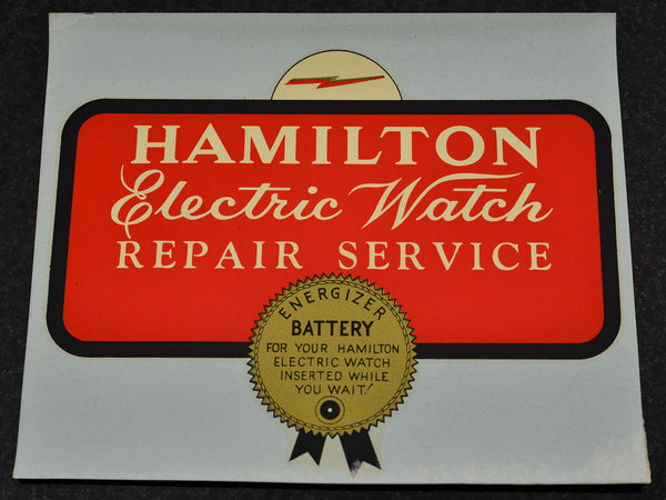 Hamilton Electric Watch Repair Service Decal