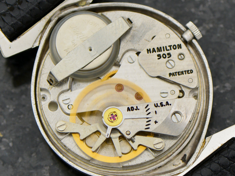 Hamilton White Gold Filled Electric Titan III Watch 505 Electric Movement