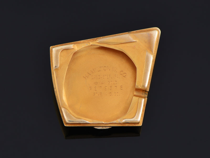 Hamilton Flight I 14K Solid Gold Watch Inner Case Back