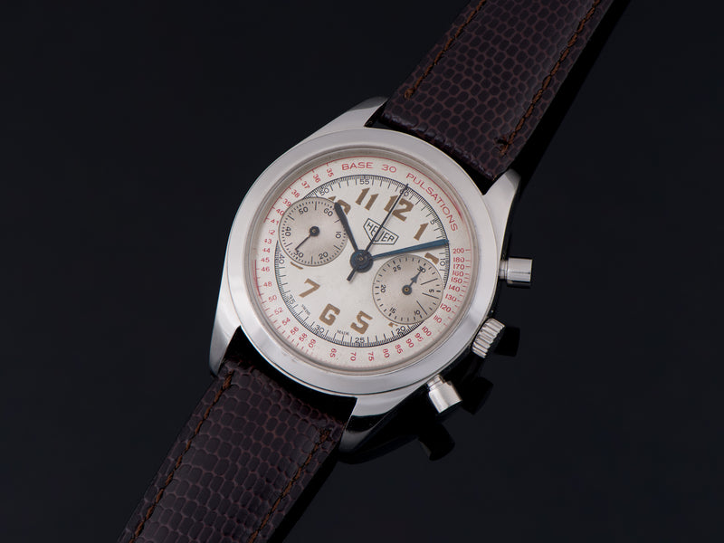 Heuer Pulsations Landeron 51 Stainless Steel Chronograph Watch