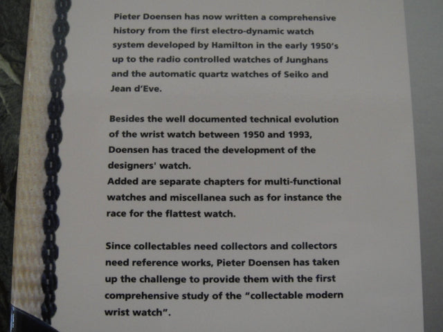 History Of The Modern Wrist Watch/Pieter Doensen