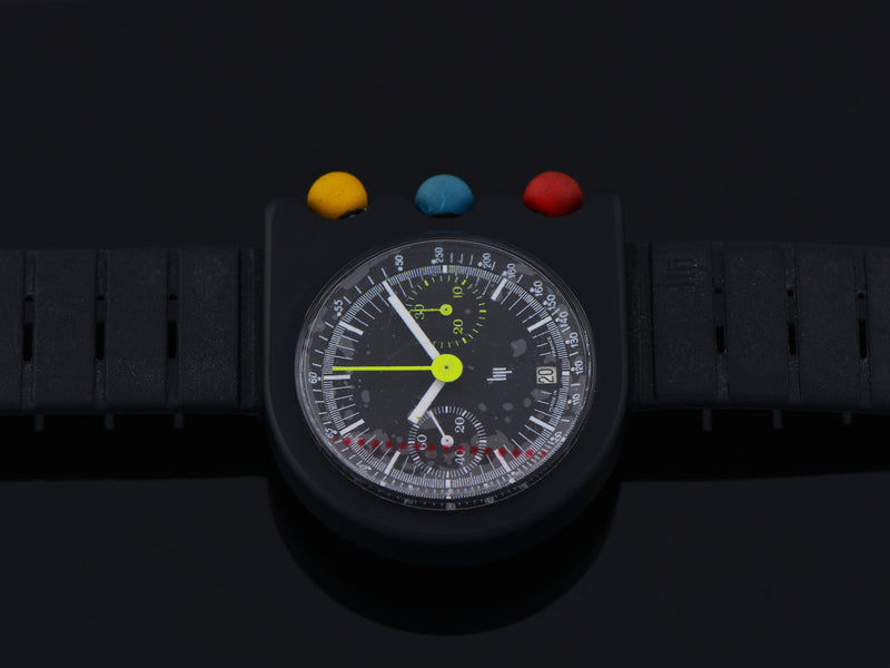 LIP Mach 2000 Dark Master Chronograph Roger Tallon Designed Watch NOS 