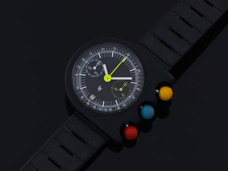 LIP Mach 2000 Dark Master Chronograph Roger Tallon Designed Watch