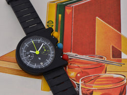 LIP Mach 2000 Dark Master Chronograph Roger Tallon Designed Watch