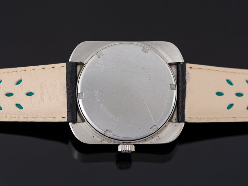 Longines Comet "Mystery Dial" Watch Blue Dial Case Back