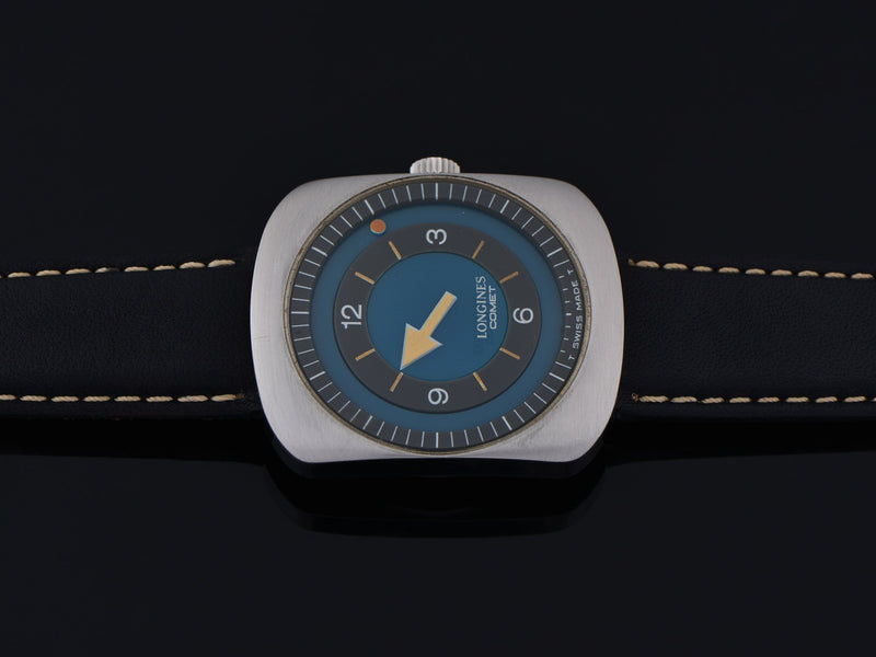 Longines Comet "Mystery Dial" Watch Blue Dial