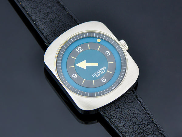 Longines Comet "Mystery Dial" Watch Blue Dial