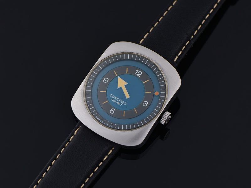 Longines Comet "Mystery Dial" Watch Blue Dial