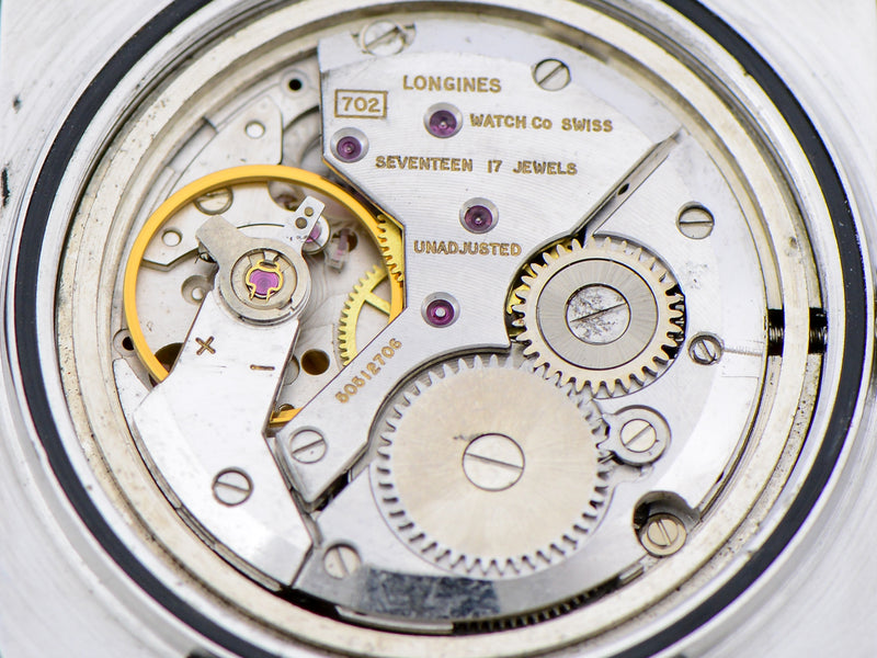 Longines Comet "Mystery Dial" Watch Maroon Dial Vintage Watch Movement