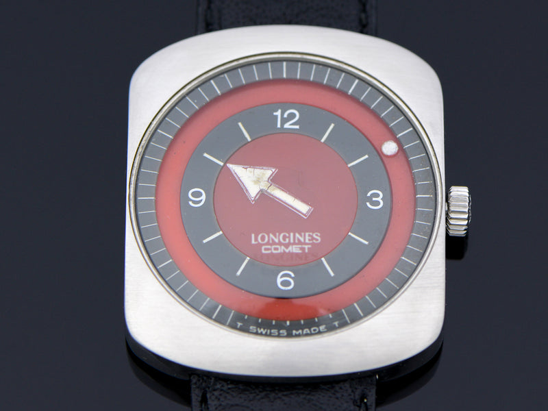 Longines Comet "Mystery Dial" Watch Maroon Dial Vintage Watch