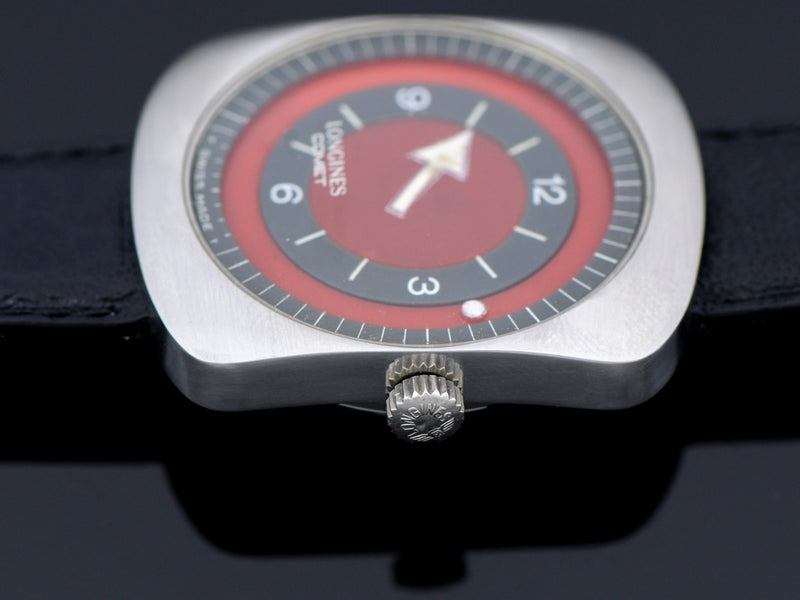 Longines Comet "Mystery Dial" Watch Maroon Dial Vintage Watch