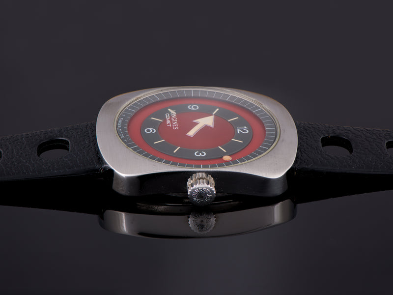 Longines Comet "Mystery Dial" Watch Maroon Dial