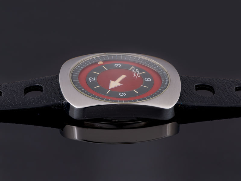 Longines Comet "Mystery Dial" Watch Maroon Dial