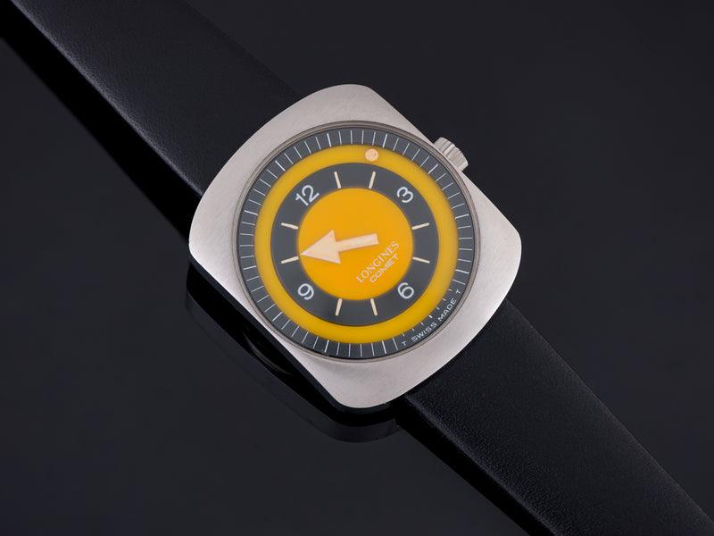 Longines Comet Mystery Dial Watch Yellow Dial
