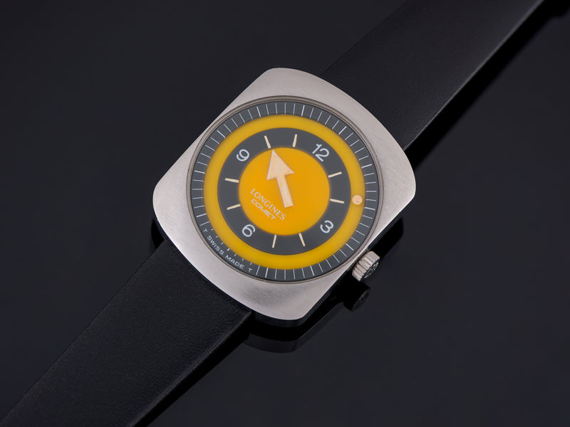 Longines Comet Mystery Dial Watch Yellow Dial