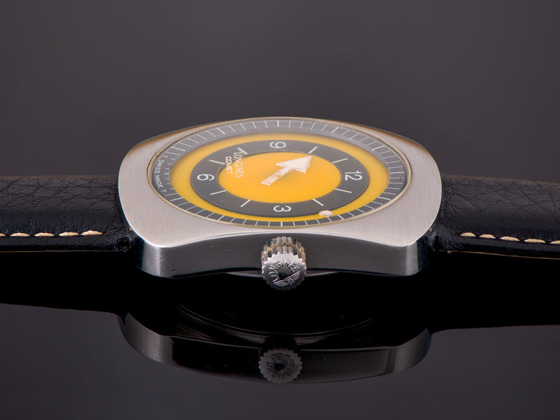 Longines Comet Mystery Dial Watch Yellow Dial